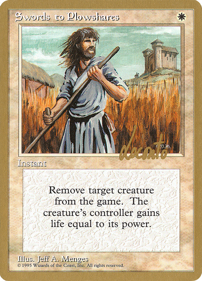 Swords to Plowshares (Michael Loconto) [Pro Tour Collector Set] | Dumpster Cat Games