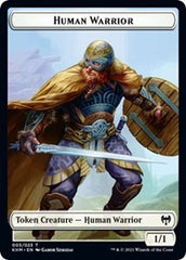 Human Warrior // Spirit Double-sided Token [Kaldheim Tokens] | Dumpster Cat Games