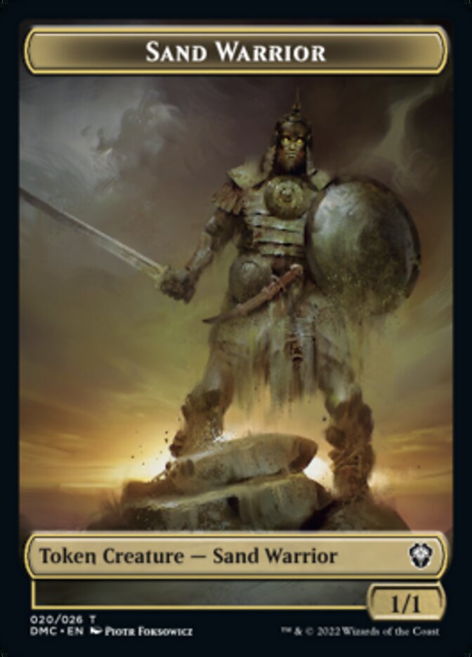 Soldier // Sand Warrior Double-sided Token [Dominaria United Tokens] | Dumpster Cat Games