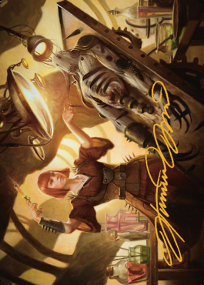 Ashnod, Flesh Mechanist Art Card (Gold-Stamped Signature) [The Brothers' War Art Series] | Dumpster Cat Games