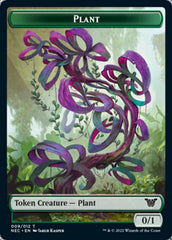 Plant // Treasure Double-sided Token [Kamigawa: Neon Dynasty Commander Tokens] | Dumpster Cat Games