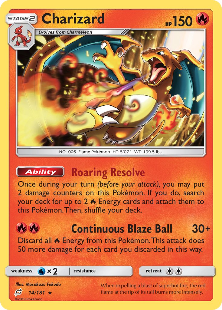 Charizard (14/181) (Theme Deck Exclusive) [Sun & Moon: Team Up] | Dumpster Cat Games