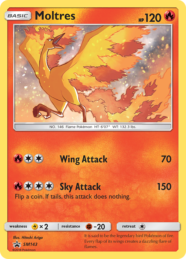 Moltres (SM143) [Sun & Moon: Black Star Promos] | Dumpster Cat Games