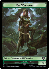 Elf Warrior // Bird Double Sided Token [The Lord of the Rings: Tales of Middle-Earth Commander Tokens] | Dumpster Cat Games