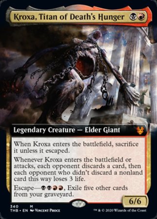 Kroxa, Titan of Death's Hunger (Extended Art) [Theros Beyond Death] | Dumpster Cat Games