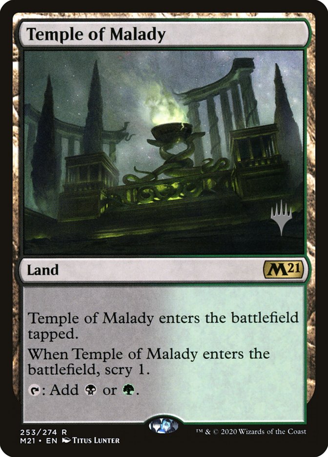 Temple of Malady (Promo Pack) [Core Set 2021 Promos] | Dumpster Cat Games