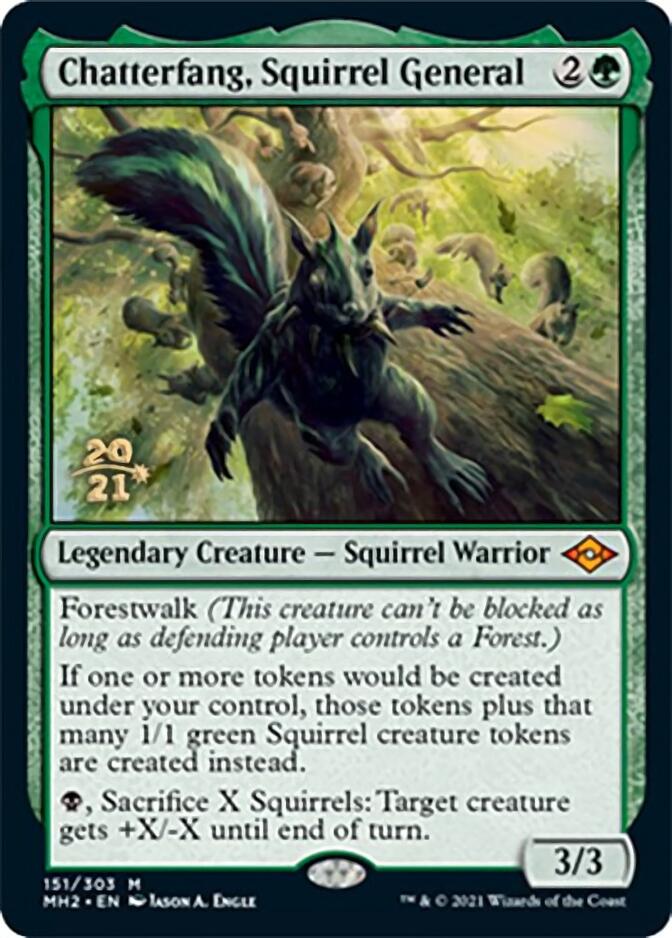 Chatterfang, Squirrel General [Modern Horizons 2 Prerelease Promos] | Dumpster Cat Games