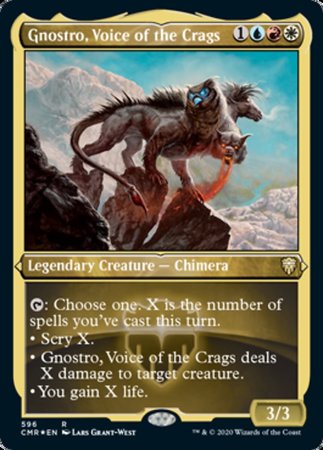 Gnostro, Voice of the Crags (Foil Etched) [Commander Legends] | Dumpster Cat Games