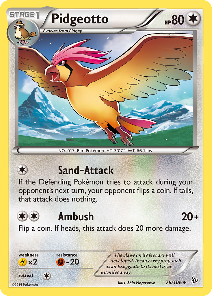 Pidgeotto (76/106) [XY: Flashfire] | Dumpster Cat Games