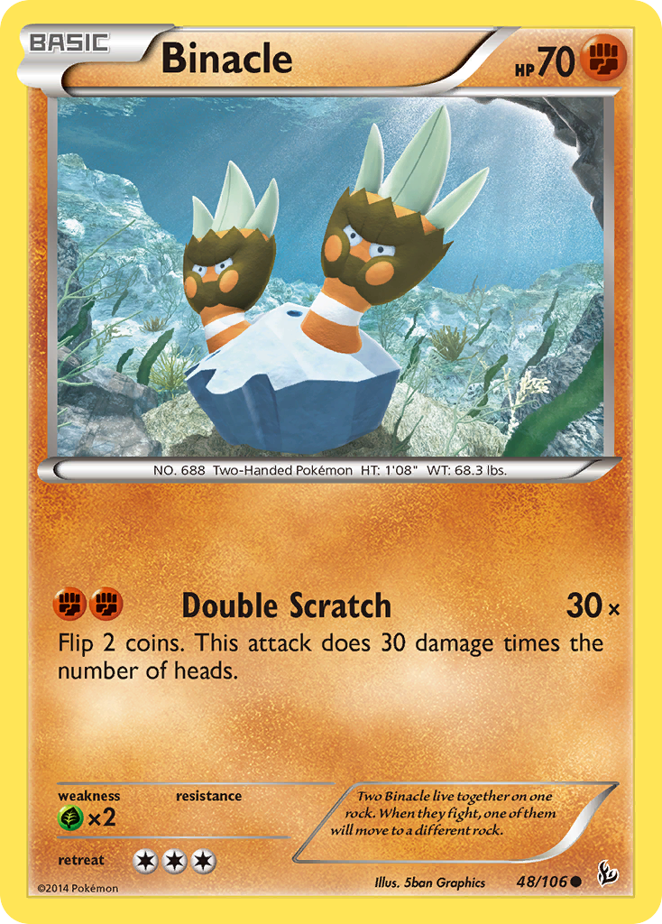 Binacle (48/106) [XY: Flashfire] | Dumpster Cat Games