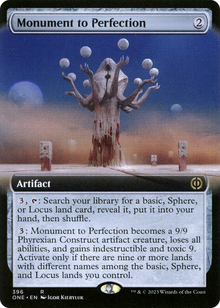 Monument to Perfection (Extended Art) [Phyrexia: All Will Be One] | Dumpster Cat Games