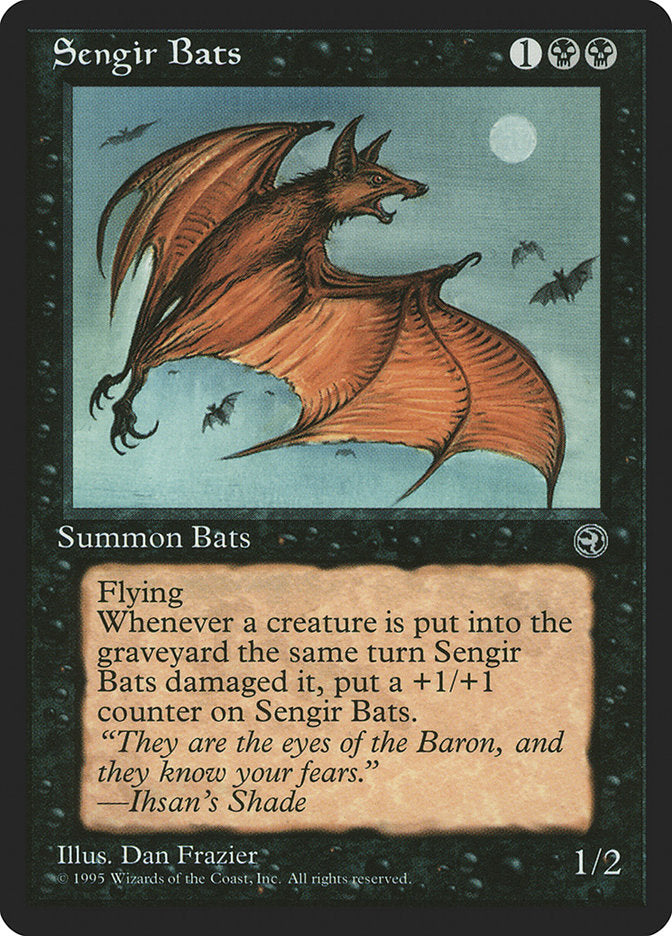 Sengir Bats (Ihsan's Shade Flavor Text) [Homelands] | Dumpster Cat Games