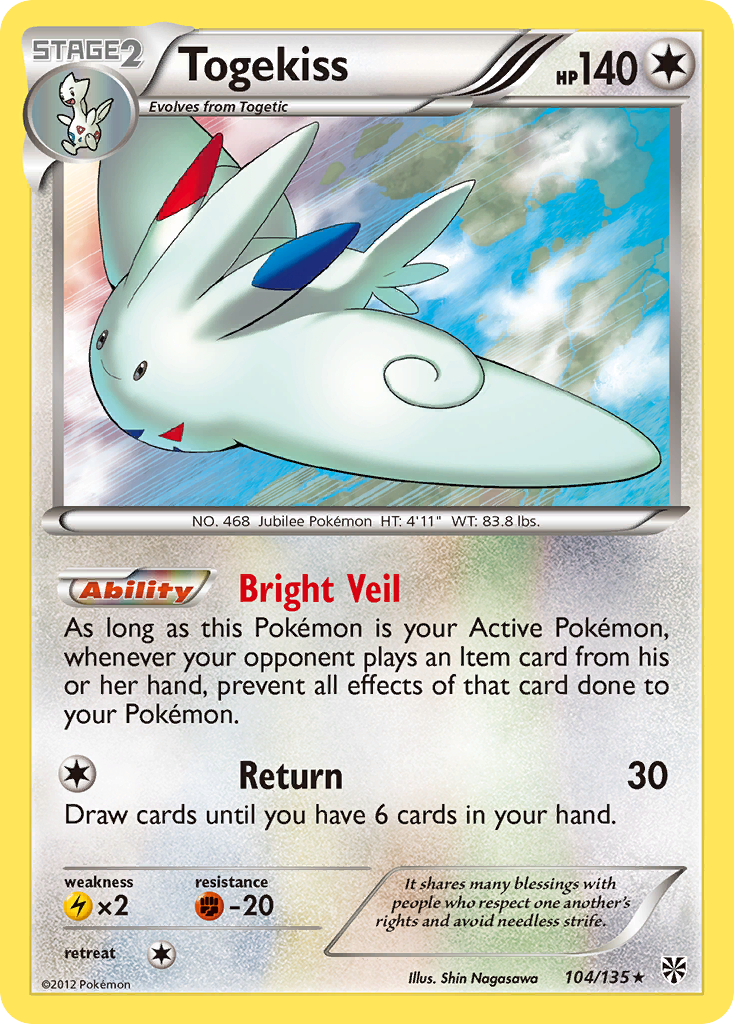 Togekiss (104/135) [Black & White: Plasma Storm] | Dumpster Cat Games