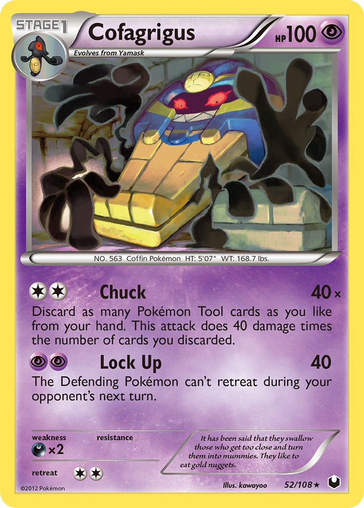 Cofagrigus (52/108) (Cracked Ice Holo) (Theme Deck Exclusive) [Black & White: Dark Explorers] | Dumpster Cat Games