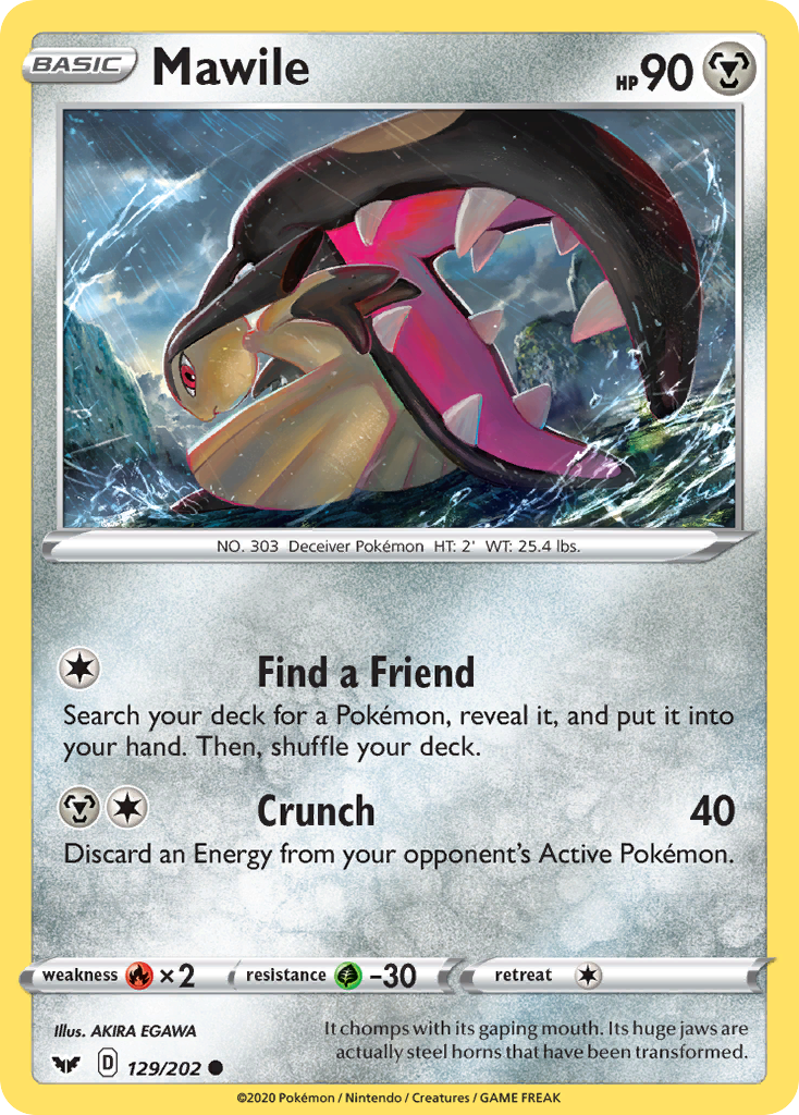 Mawile (129/202) [Sword & Shield: Base Set] | Dumpster Cat Games