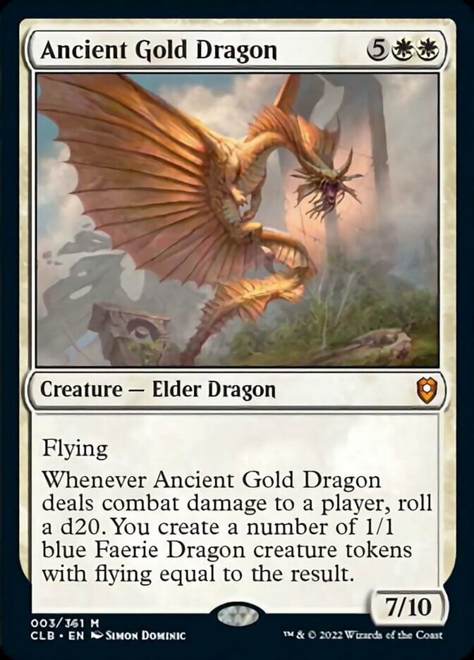 Ancient Gold Dragon [Commander Legends: Battle for Baldur's Gate] | Dumpster Cat Games