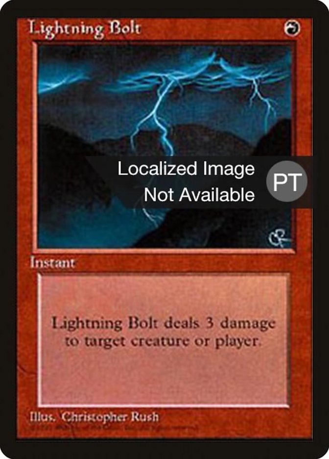 Lightning Bolt [Fourth Edition (Foreign Black Border)] | Dumpster Cat Games