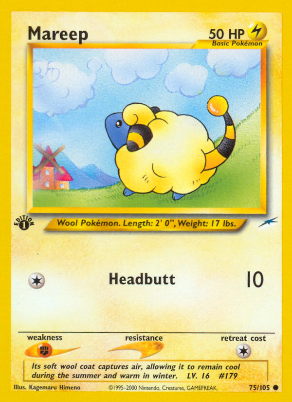 Mareep (75/105) [Neo Destiny 1st Edition] | Dumpster Cat Games