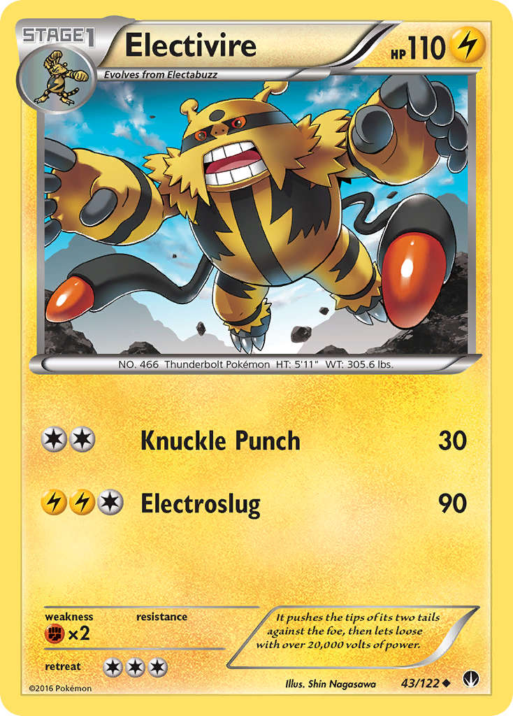 Electivire (43/122) [XY: BREAKpoint] | Dumpster Cat Games