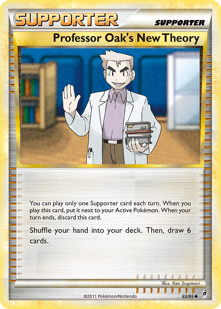 Professor Oak's New Theory (83/95) [HeartGold & SoulSilver: Call of Legends] | Dumpster Cat Games