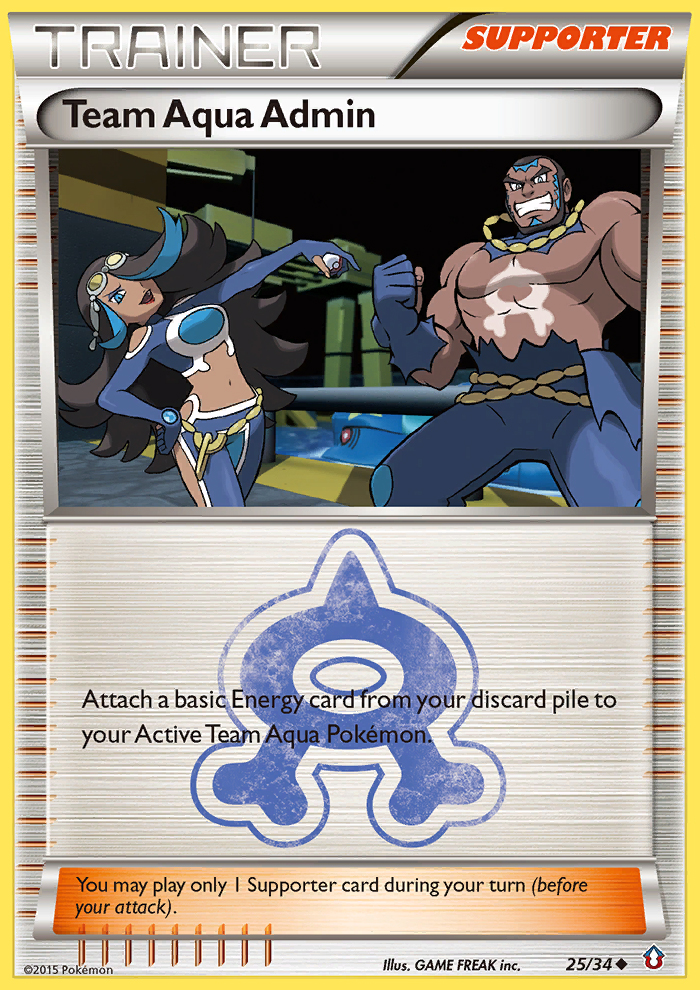 Team Aqua Admin (25/34) [XY: Double Crisis] | Dumpster Cat Games