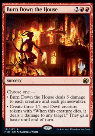 Burn Down the House (Promo Pack) [Innistrad: Midnight Hunt Promos] | Dumpster Cat Games