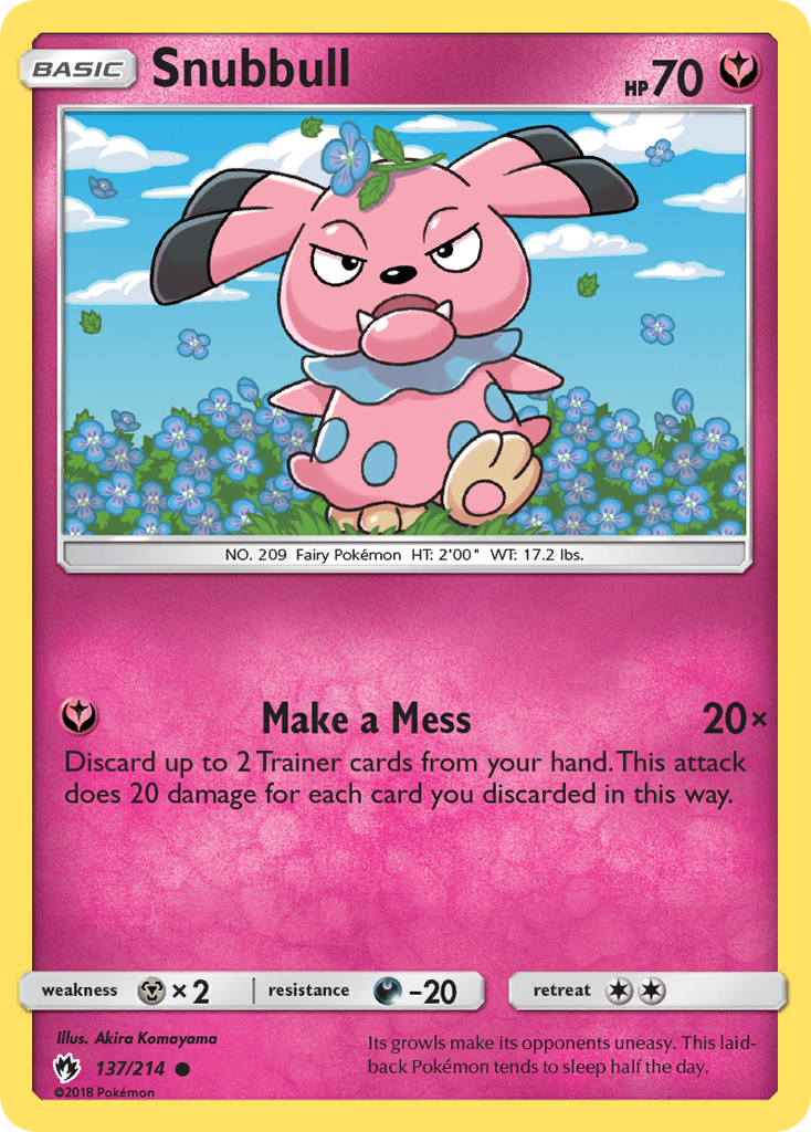 Snubbull (137/214) [Sun & Moon: Lost Thunder] | Dumpster Cat Games