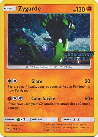 Zygarde (72/131) (Cosmos Holo) [Sun & Moon: Forbidden Light] | Dumpster Cat Games