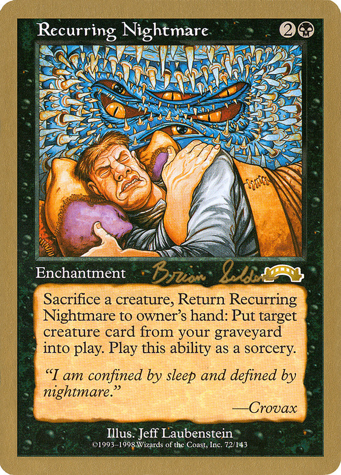 Recurring Nightmare (Brian Selden) [World Championship Decks 1998] | Dumpster Cat Games