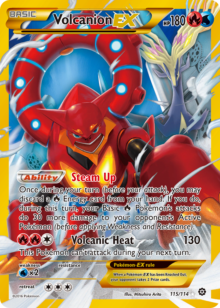 Volcanion EX (115/114) [XY: Steam Siege] | Dumpster Cat Games