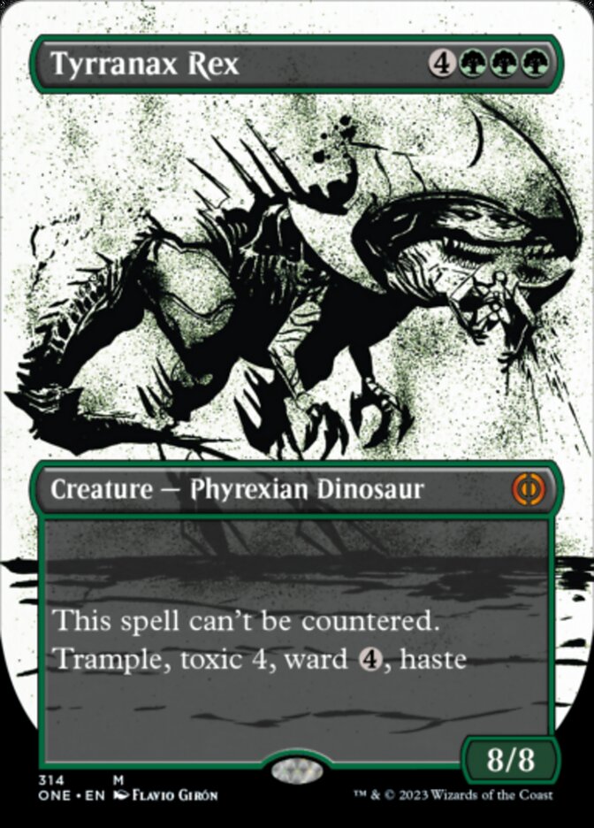 Tyrranax Rex (Borderless Ichor) [Phyrexia: All Will Be One] | Dumpster Cat Games