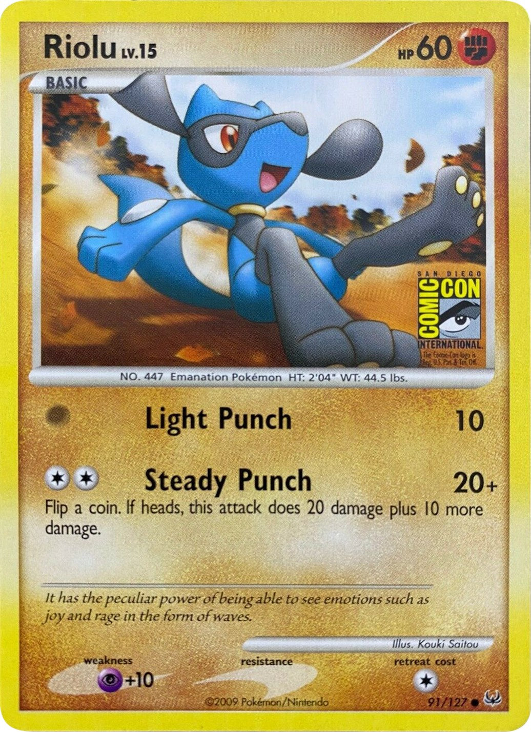 Riolu (91/127) (SDCC 2009) [Platinum: Base Set] | Dumpster Cat Games