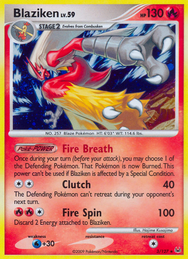 Blaziken (3/127) [Platinum: Base Set] | Dumpster Cat Games