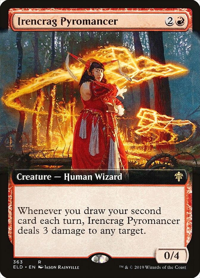 Irencrag Pyromancer (Extended Art) [Throne of Eldraine] | Dumpster Cat Games