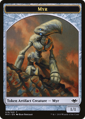 Myr // Thopter Double-Sided Token [Phyrexia: All Will Be One Commander Tokens] | Dumpster Cat Games