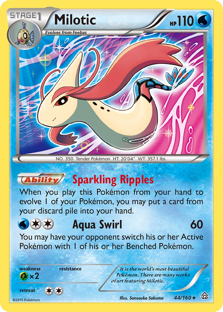 Milotic (44/160) (Theme Deck Exclusive) [XY: Primal Clash] | Dumpster Cat Games