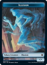 Illusion // Plant Double-sided Token [Zendikar Rising Tokens] | Dumpster Cat Games