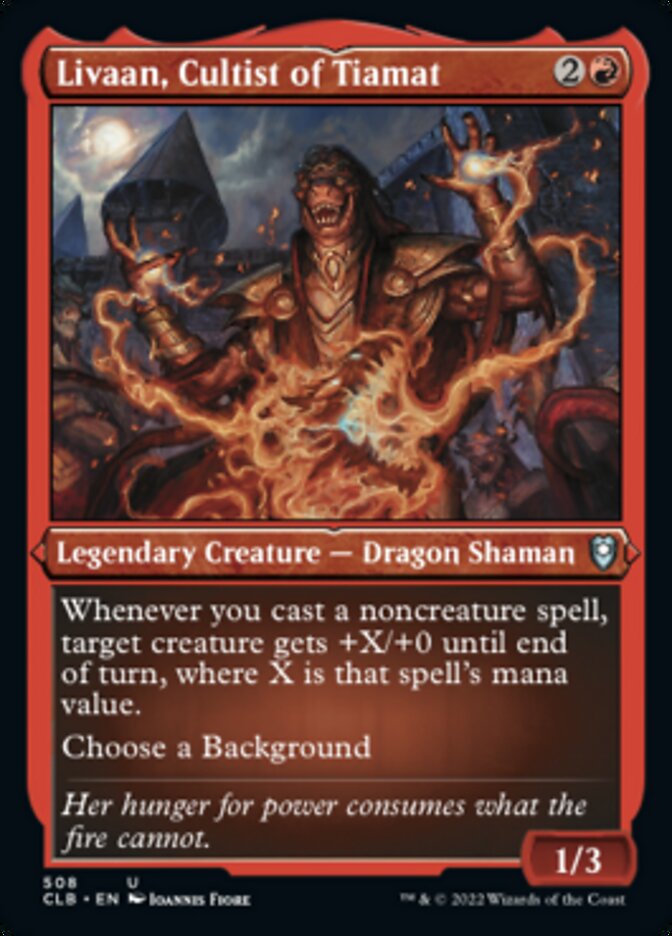 Livaan, Cultist of Tiamat (Foil Etched) [Commander Legends: Battle for Baldur's Gate] | Dumpster Cat Games