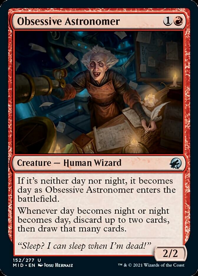 Obsessive Astronomer [Innistrad: Midnight Hunt] | Dumpster Cat Games