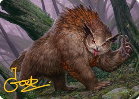 Owlbear Art Card (Gold-Stamped Signature) [Dungeons & Dragons: Adventures in the Forgotten Realms Art Series] | Dumpster Cat Games