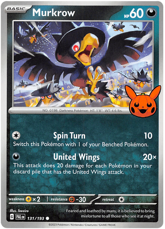 Murkrow (131/193) [Trick or Trade 2023] | Dumpster Cat Games