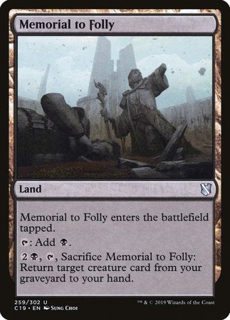 Memorial to Folly [Commander 2019] | Dumpster Cat Games