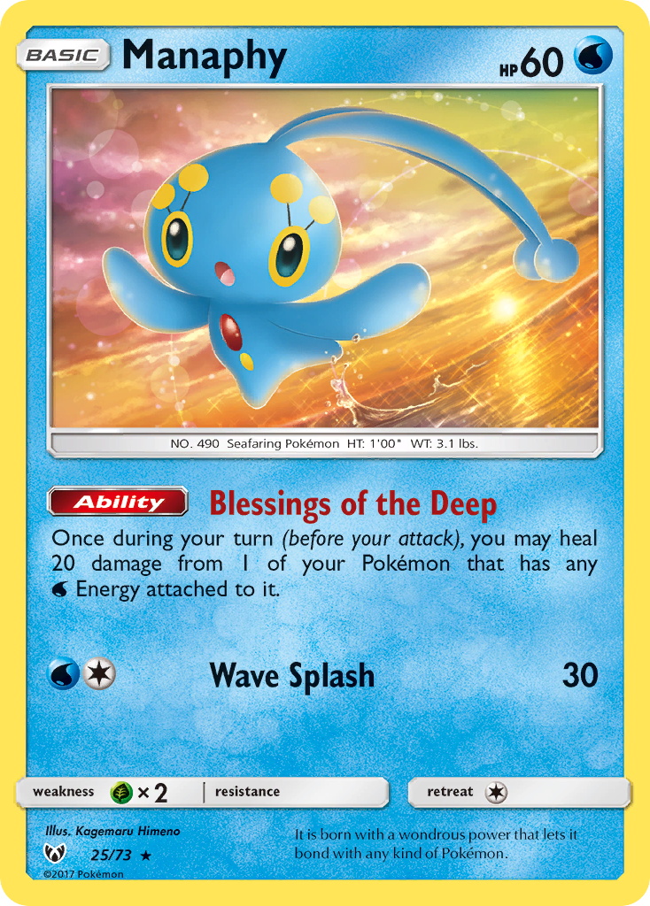 Manaphy (25/73) [Sun & Moon: Shining Legends] | Dumpster Cat Games