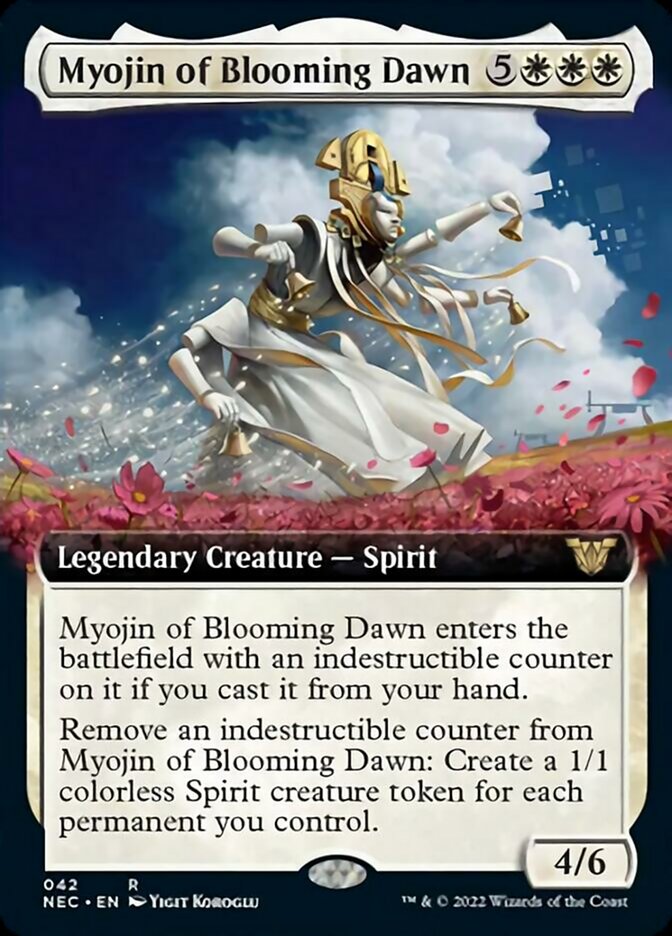 Myojin of Blooming Dawn (Extended) [Kamigawa: Neon Dynasty Commander] | Dumpster Cat Games