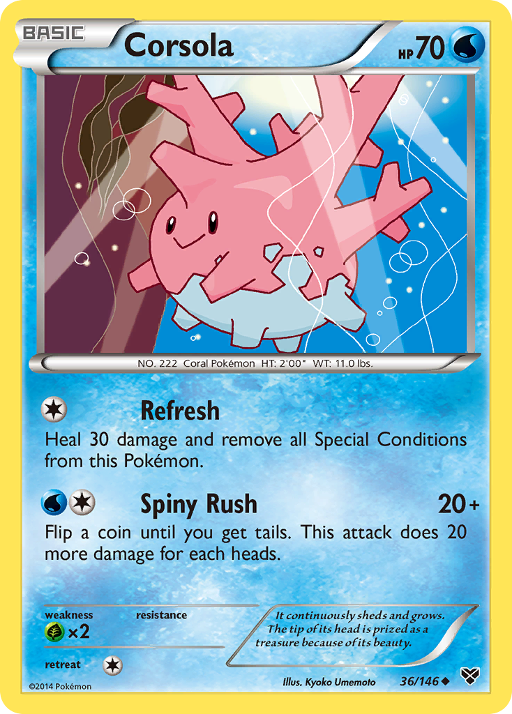 Corsola (36/146) [XY: Base Set] | Dumpster Cat Games