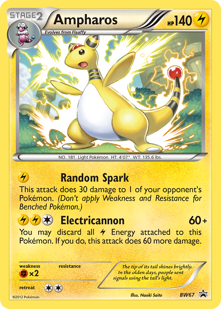 Ampharos (BW67) [Black & White: Black Star Promos] | Dumpster Cat Games