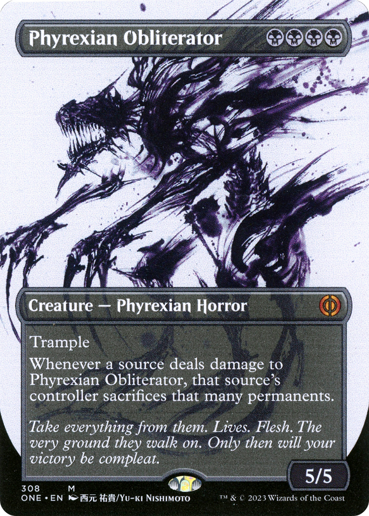 Phyrexian Obliterator (Borderless Ichor) [Phyrexia: All Will Be One] | Dumpster Cat Games