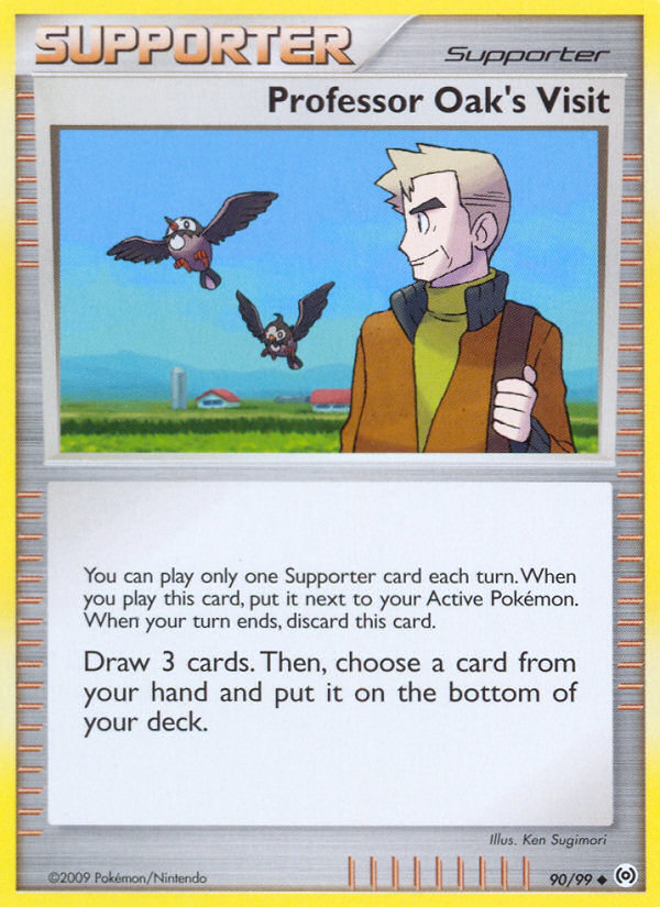 Professor Oak's Visit (90/99) [Platinum: Arceus] | Dumpster Cat Games