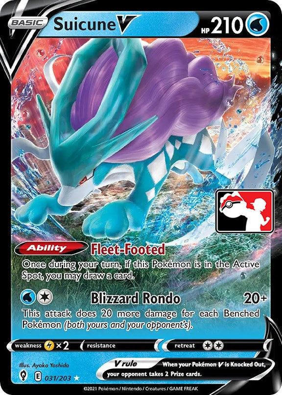 Suicune V (031/203) [Prize Pack Series One] | Dumpster Cat Games