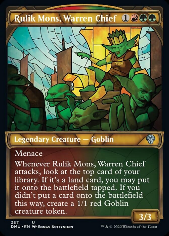 Rulik Mons, Warren Chief (Showcase Textured) [Dominaria United] | Dumpster Cat Games